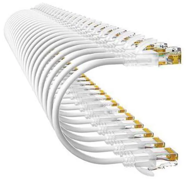 Main image of 10Gsupxsel Cat6a Patch Cables 1ft (24 Pack) Slim, Cat6 Ethernet Patch Cable Pure Copper, Flexible Cat 6 Patch Cable 550MHZ 10G, Space-Saving Cat 6A Network Cables for Patch Panel, White