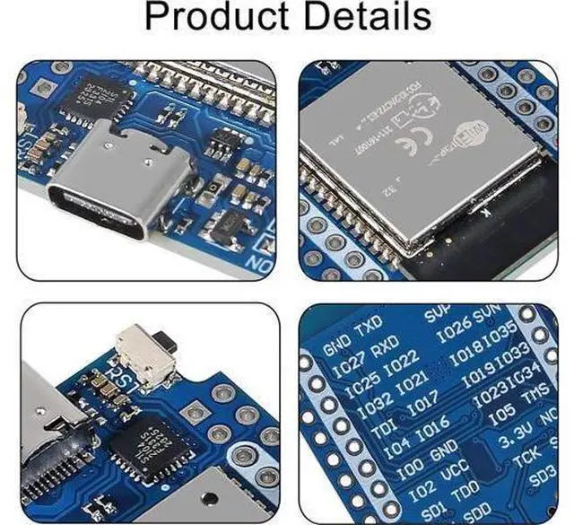 Alt view image 3 of 5 - Type-C D1 Mini NodeMCU ESP32 ESP-WROOM-32 WLAN WiFi Bluetooth IoT Development Board 5V Compatible for Arduino (5pcs Type-C)