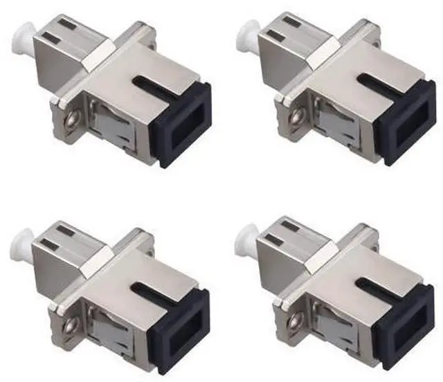 Main image of Duogalia 4 Pack SC to LC Female to Female Fiber Optic Adapter Connector Hybrid Simplex Multimode/Singlemode Optical Adapter, Flange-Type Adapter