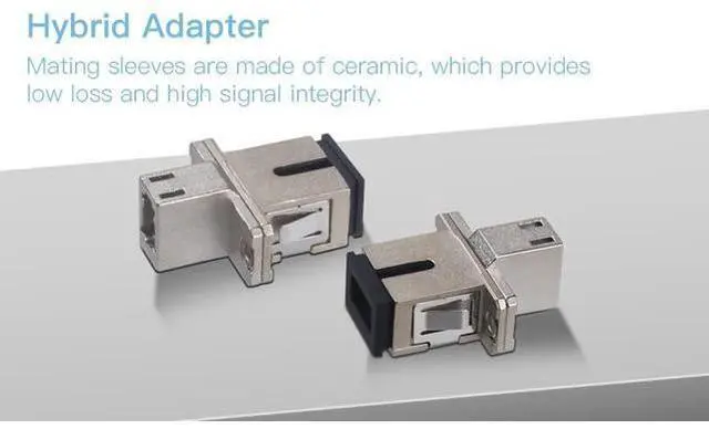 Alt view image 4 of 5 - Duogalia 4 Pack SC to LC Female to Female Fiber Optic Adapter Connector Hybrid Simplex Multimode/Singlemode Optical Adapter, Flange-Type Adapter