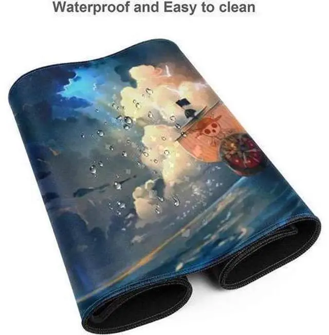 Alt view image 3 of 5 - Anime One Piece Mouse Pad,Extended Gaming Mouse Pad with Stitched Edges, Large Mouse pad with Non-Slip Rubber Base for Work & Gaming, Office & Home,35.4x15.7inch