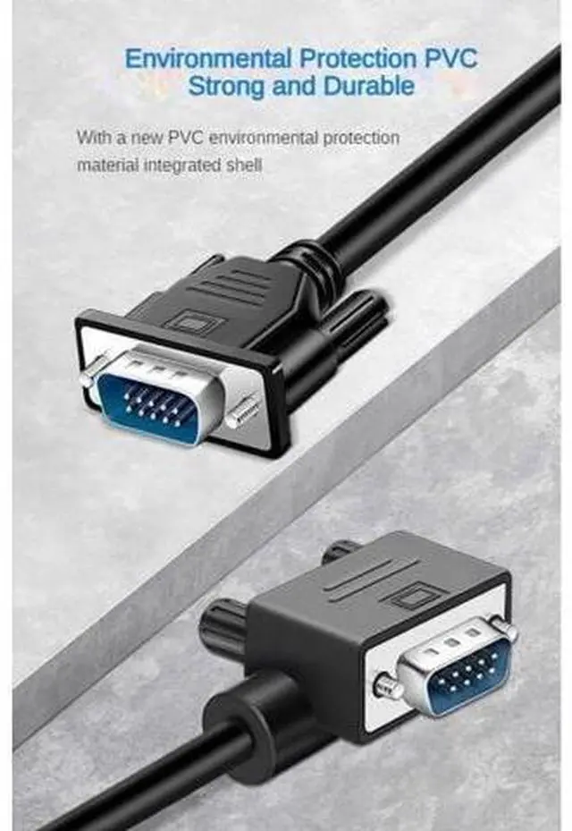 Alt view image 4 of 5 - Pidwaok DB9 Serial RS232 Cable 10ft, 9-Pin Left Angled to Straight Connector for COM Port, Modem, PC (Female Angle to Female Straight, Small Side Up)
