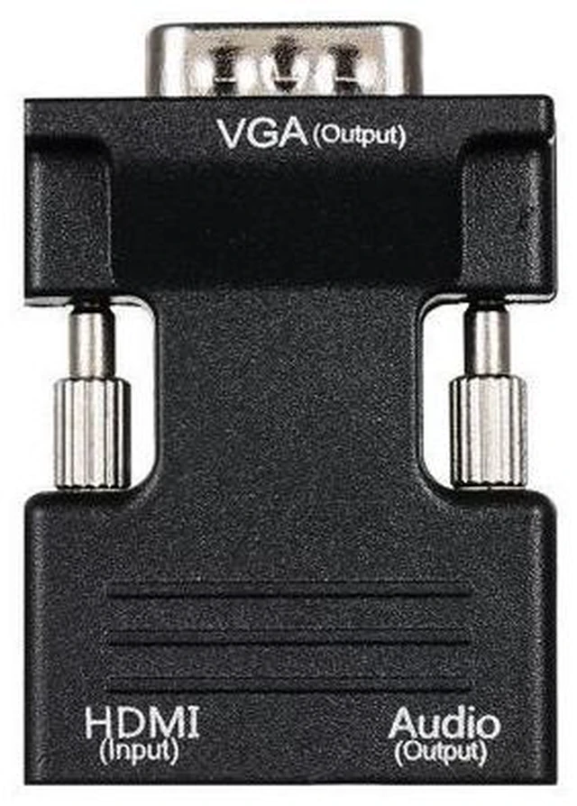 Alt view image 2 of 5 - HD Male to VGA Female Adapter with 3.5mm Audio Port Support 1920*1080 Resolution Independent Audio Output
