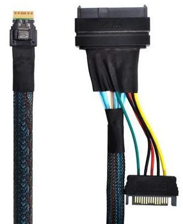 Main image of FVH U.2 U2 SFF-8639 to Slimline SFF-8654 4i NVME PCIe Cable for M.2 SF-104-0.5M