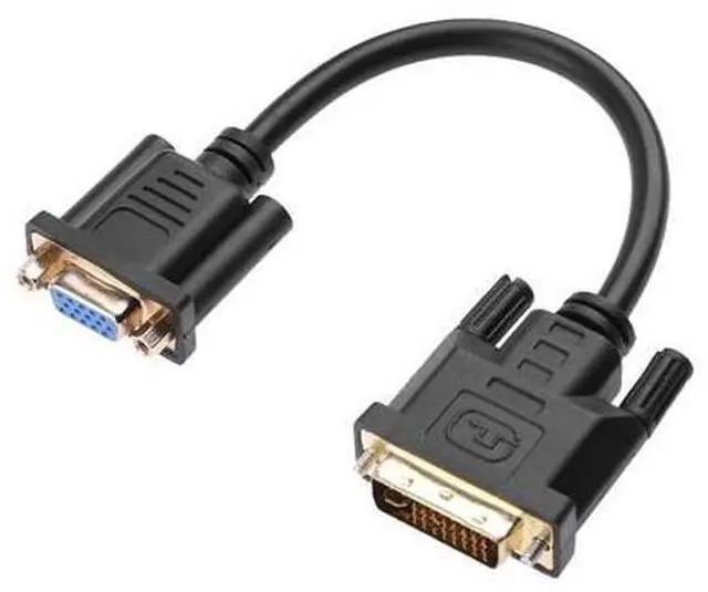 Main image of DVI D to VGA Adapter Cable 24 + 5 Pin DVI Plug to 15 Pin VGA Socket