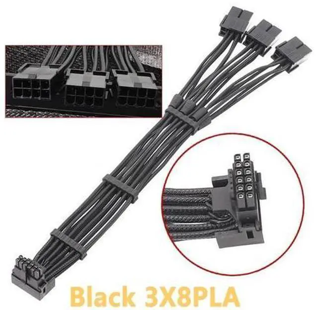 Main image of for RTX40 Series Graphics Card - 3x 8Pin Female to 12VHPWR PCIE 5.0 16Pin ATX3.0 600W Power Supply Cord 30CM(3X8PIN for PLA)