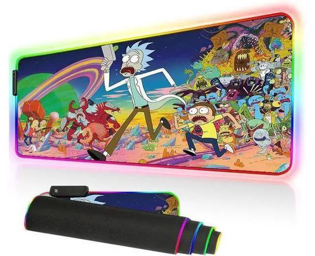 Main image of RGB Gaming Mouse Pad Large - Soft RGB Mouse Mat Oversize Glowing Led Extended Mousepad, USB Powered Computer Keyboard Mouse Pad, Lighted PC Gaming Mouse mat with Non-Slip Rubber Base Waterproof 80x30