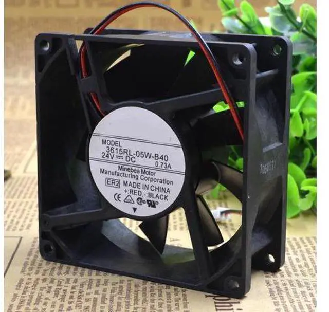 Main image of 3615RL-05W-B40 9038 9CM 24V 0.73A 2-wire inverter fan