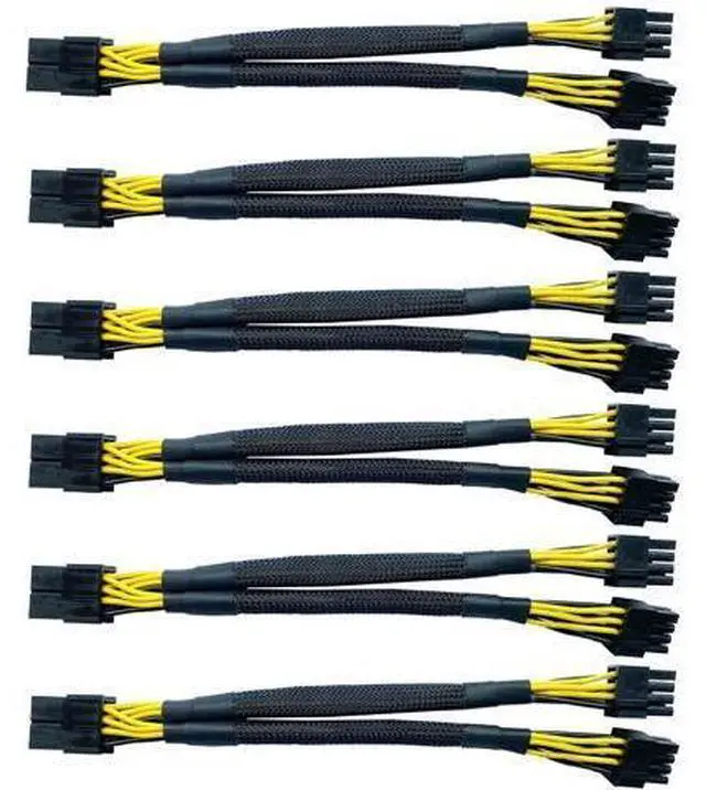 Main image of Endlesss GPU VGA PCI-e 8 Pin Female to Dual 8(6+2) Pin Male PCI Express Adapter Braided Sleeved Splitter Power Cable 9 inch (6 Pack)