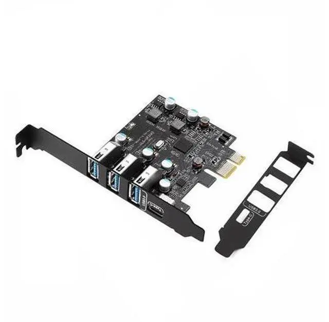 Main image of FOR PCIE to 3 ports USB3.0 converter 1 port USB3.1 Type-c PCI Express Expansion Card for Pro Fl1100 no need power supply