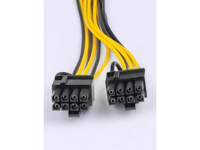 Alt view image 3 of 7 - 6 Pin PCIe - 2 x PCIe 8 (6+2) Pin 6PIN to Dual 8PIN Graphics Card PCI-e Express VGA Splitter Power Extension Cable (4 Pieces)