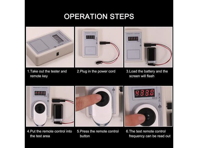 Alt view image 7 of 7 - Remote Control Wireless Frequency Detector Frequency Counter Tester Handheld Fault Checker for Auto Car Meter Counter Diagnostic Tool