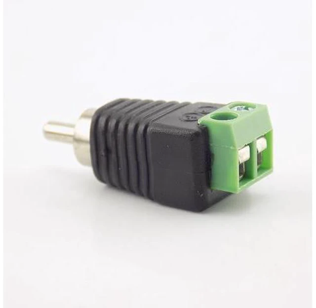 Alt view image 4 of 6 - 10pcs/lot Coaxial Cat5 Cat6 to RCA Male Screw Terminal CCTV Camera Connector Adapter for Video Monitoring Accessories