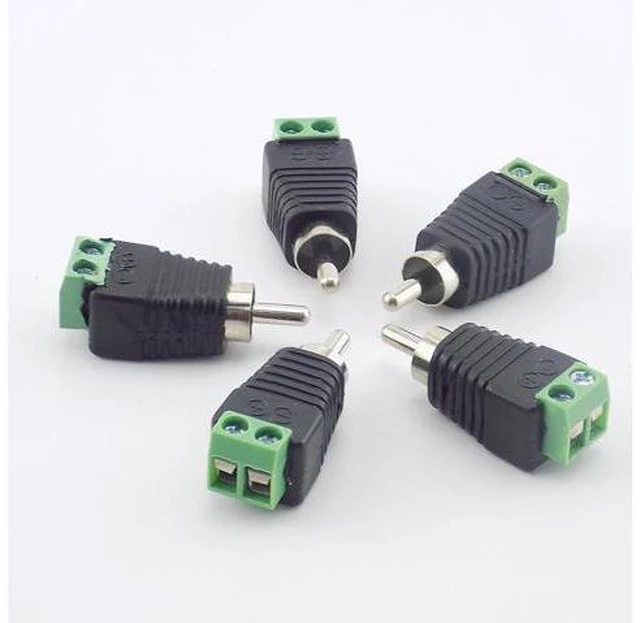 Alt view image 6 of 6 - 10pcs/lot Coaxial Cat5 Cat6 to RCA Male Screw Terminal CCTV Camera Connector Adapter for Video Monitoring Accessories
