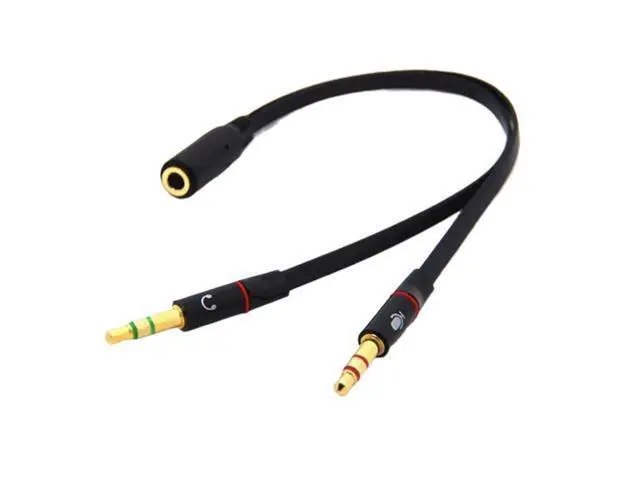 Alt view image 2 of 2 - 10pcs Exclusives Headphone Splitter for Computer 3.5mm Female to 2 Dual Male Mic Audio Y Splitter Cable Smartphone Headset to PC