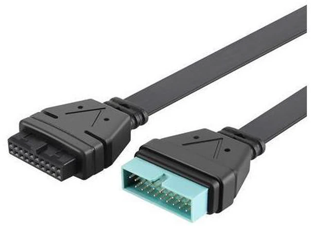 Main image of USB 3.0 Header Extension Cable, JoyReken USB 3.0 Internal 19/20 Pin Header Extender | USB 3 Motherboard Adapter | 7 inch