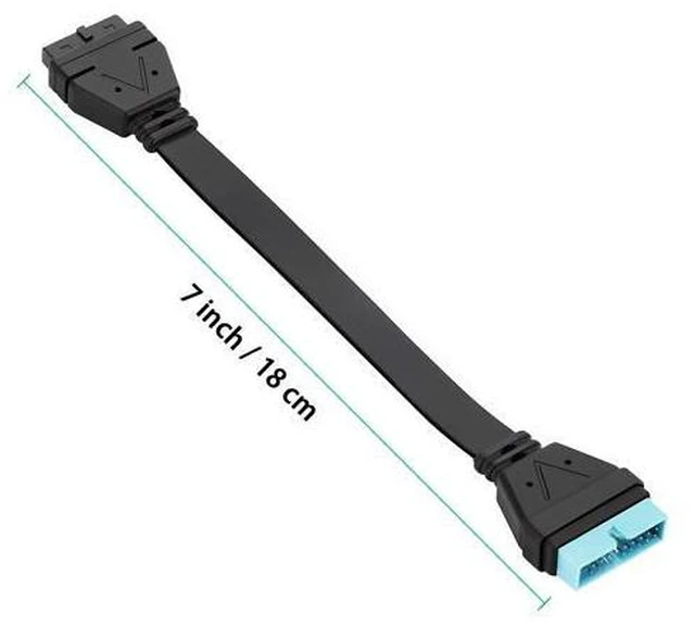 Alt view image 3 of 5 - USB 3.0 Header Extension Cable, JoyReken USB 3.0 Internal 19/20 Pin Header Extender | USB 3 Motherboard Adapter | 7 inch
