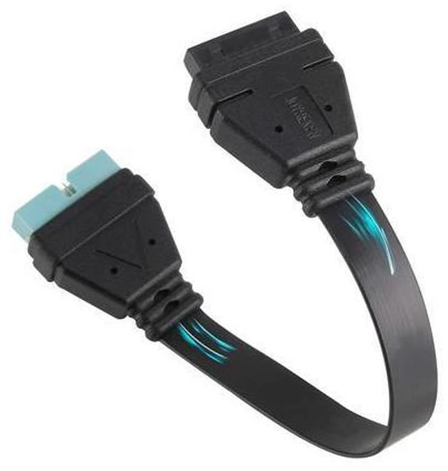 Alt view image 5 of 5 - USB 3.0 Header Extension Cable, JoyReken USB 3.0 Internal 19/20 Pin Header Extender | USB 3 Motherboard Adapter | 7 inch