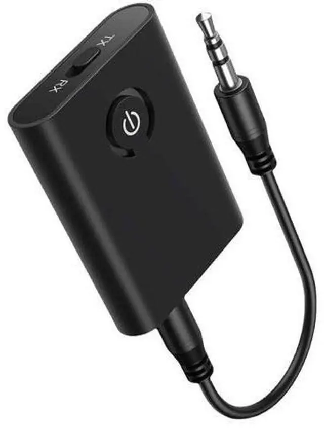 Alt view image 2 of 3 - 2 In 1 Wireless Bluetooth 5.0 Transmitter Receiver Chargable for TV PC Car Speaker 3.5mm AUX Hifi Music Audio Adapter