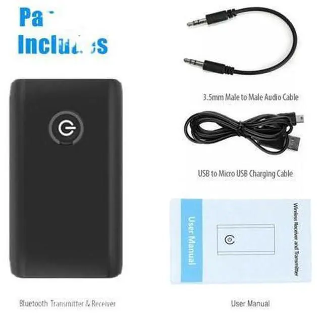 Alt view image 3 of 3 - 2 In 1 Wireless Bluetooth 5.0 Transmitter Receiver Chargable for TV PC Car Speaker 3.5mm AUX Hifi Music Audio Adapter