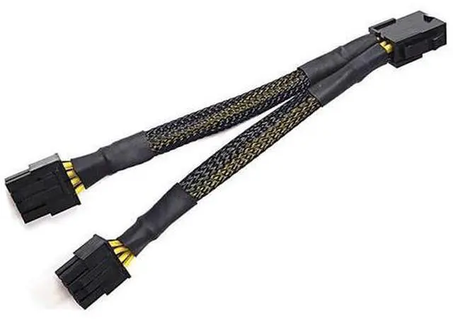 Main image of EPS 8 Pin Splitter ATX CPU 8 Pin Female to Dual 84+4 Pin Male 12V for Motherboard Power Adapter Cable Braided Sleeved EPS YSplitter 8 Pin EPS Extension Cable 9 inches
