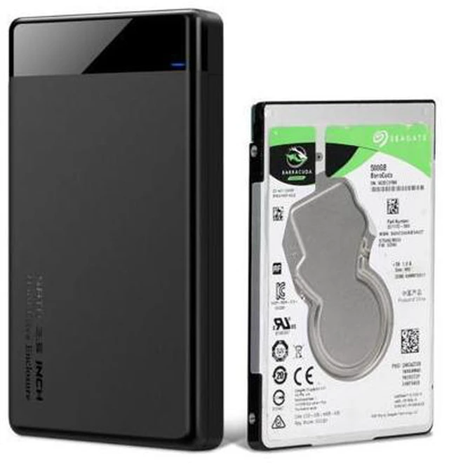 Alt view image 3 of 3 - HDD Case 2.5 5Gbps SATA to USB C 3.0External Hard Drive Box Aluminum Case HD For Sata Hard Disk SSD HDD Enclosure