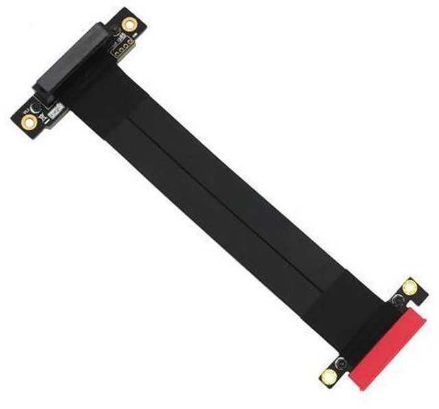 Alt view image 4 of 6 - PCI Express Extension Cable Riser PCI-E X4 to X4 PCIE Extender Flexible Cable Adapter Riser Card PC Cable for Graphics Card 24cm