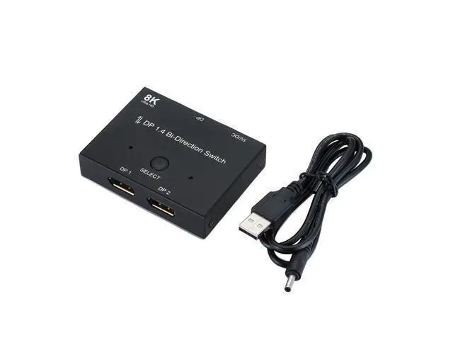 Alt view image 2 of 6 - DisplayPort Switch DP1.4 Bi-Direction 8K@30Hz 4K@120Hz Splitter 1 x 2,2 x 1 Switcher