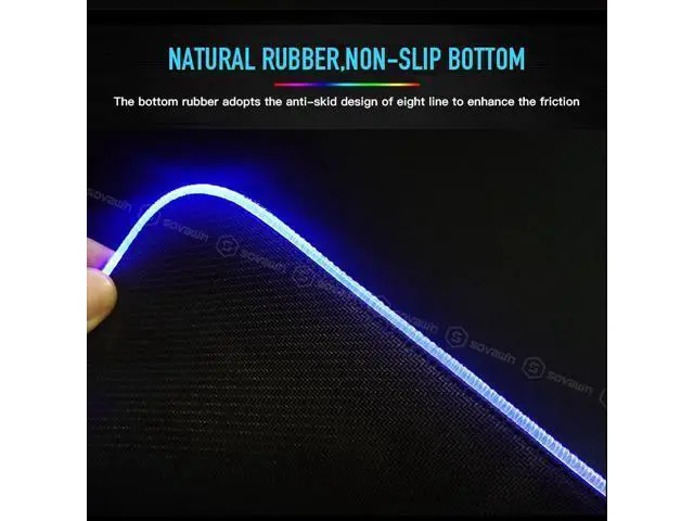 Alt view image 7 of 7 - RGB LED Gaming Mouse Pad Esports Player Non-slip Color Mousepad