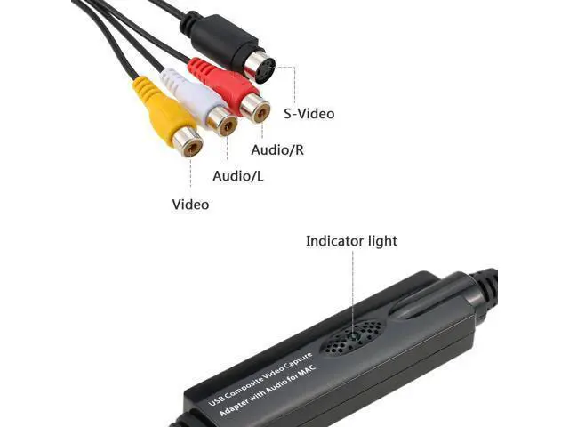 Alt view image 4 of 5 - Video Audio Capture Grabber Recorder Adapter Card for MAC OS 10.4 - 10.12 Camcorder VHS Tape VCR DVD TV Video Capture Card
