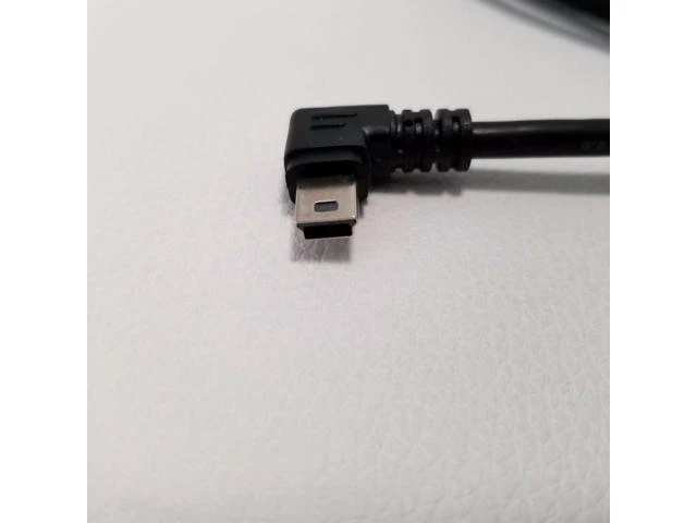 Alt view image 4 of 4 - Left Angled 90 Degree Elbow USB Data Extension Cable Mini USB Male to Male T-port Data Car Line 2M
