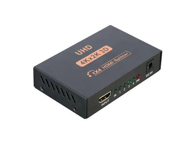 Alt view image 2 of 4 - Full HD HDMI Splitter 1X4 4 Port Hub Repeater Amplifier v1.4 3D 1080p 1 in 4 out