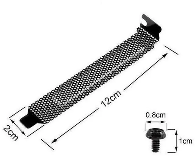 Main image of 20 Pieces PCI Slot Cover Hard Steel Dust Filter Blanking Plate, Vented Slot Covers for Computer Cases with 20 Screws