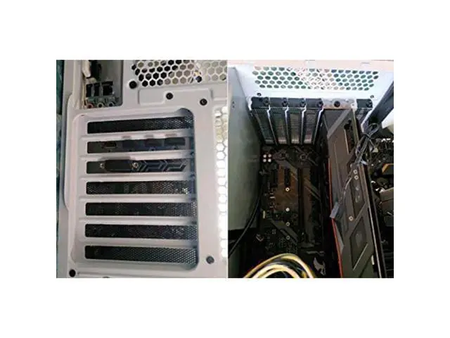 Alt view image 3 of 6 - 20 Pieces PCI Slot Cover Hard Steel Dust Filter Blanking Plate, Vented Slot Covers for Computer Cases with 20 Screws