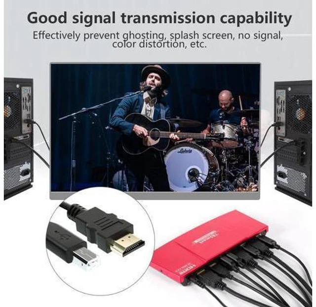 Alt view image 5 of 5 - 2 Pcs New High Quality 1.5m USB KVM Cable + USB KVM Cable KVM Switch Dedicated 4K@60Hz 18 Gbp