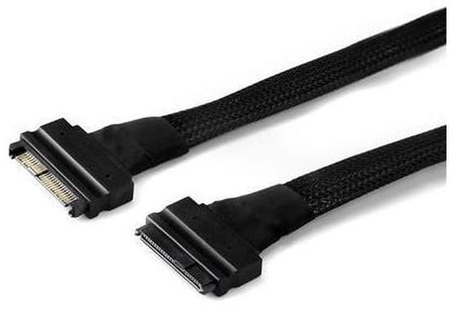 Alt view image 3 of 6 - SAS SFF-8639 to SFF-8639 U.2 Extension Cable SFF8639 to SFF8639 68Pin Male to Female 8639 to 8639 Data Cable PCI-E4.0 Full Speed
