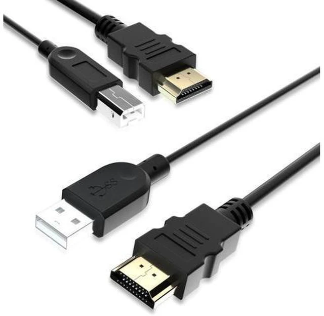 Alt view image 3 of 5 - 2 Pcs New High Quality 1.5m USB KVM Cable + USB KVM Cable KVM Switch Dedicated 4K@60Hz 18 Gbp