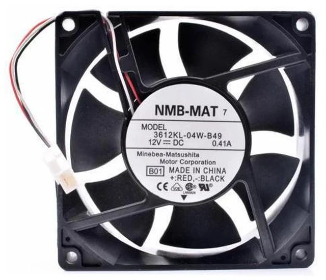 Alt view image 3 of 4 - 3612KL-04W-B49 9032 9cm 92x92x32mm 12V 0.41A server chassis cooling fan