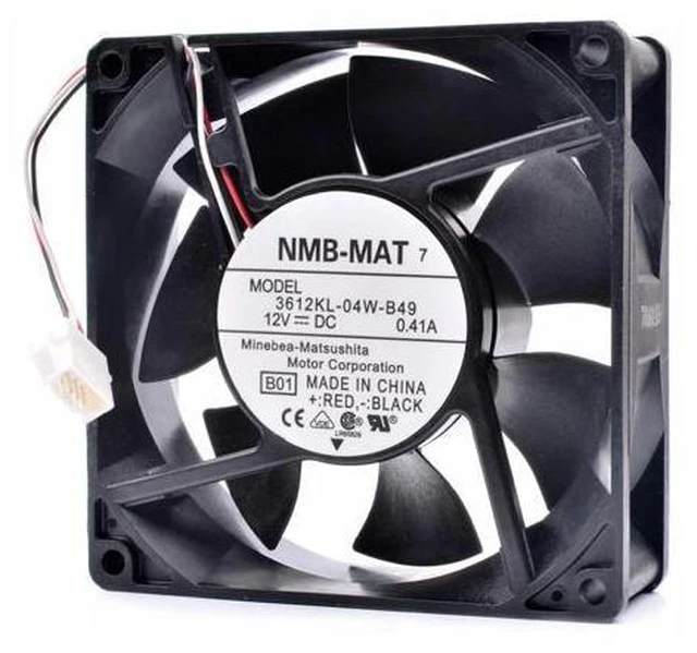 Alt view image 4 of 4 - 3612KL-04W-B49 9032 9cm 92x92x32mm 12V 0.41A server chassis cooling fan