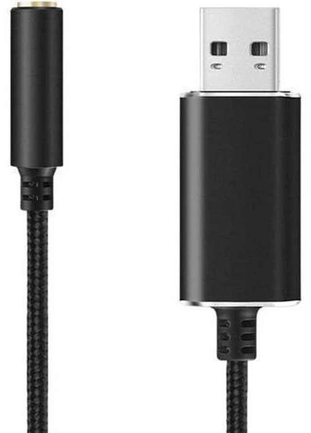 Main image of USB to Audio Jack, USB to Audio Adapter 3.5mm to USB, External Stereo Sound Card for Headset/Microphone/Laptop/PC Wuwai