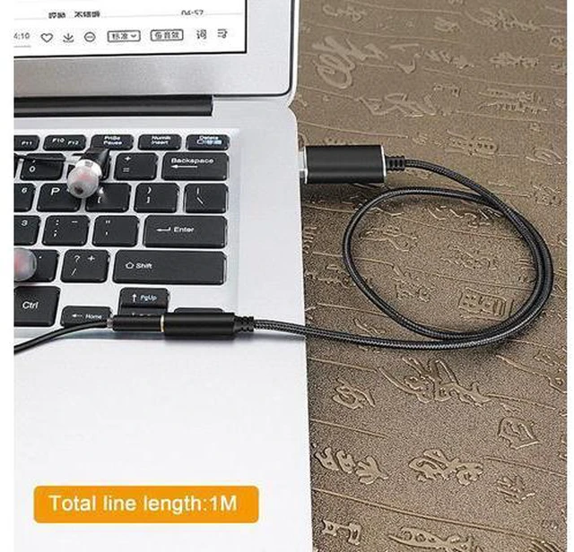 Alt view image 3 of 7 - USB to Audio Jack, USB to Audio Adapter 3.5mm to USB, External Stereo Sound Card for Headset/Microphone/Laptop/PC Wuwai