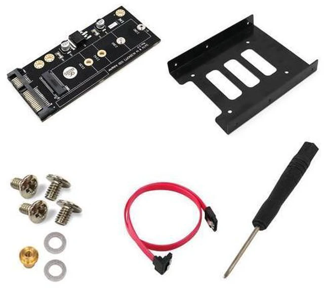 Main image of M2 to SATA Adapter M.2 NGFF SATA SSD Raiser Expansion Card for 2230 2242 2260 2280mm M.2 Solid State Disk with 3.5" Bracket Tray