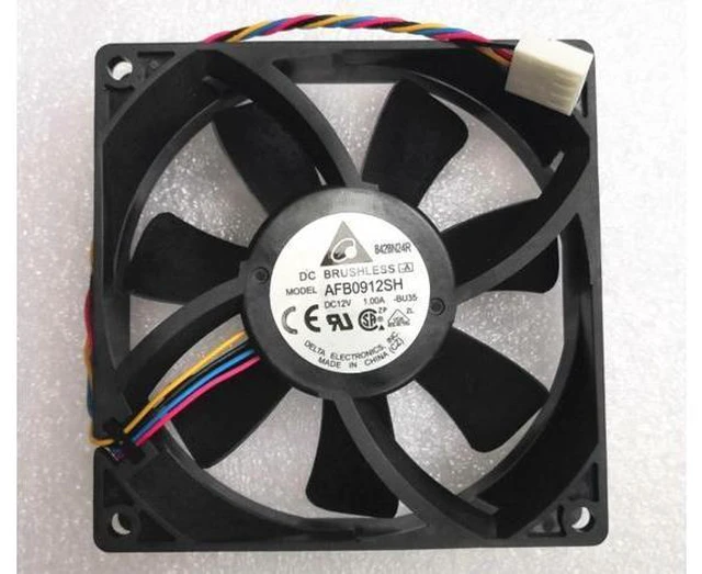 Main image of AFB0912SH For Delta 9025 9225 90mm Fan 4-Wire Dual Ball Bearing 12V 1A 5400RPM cooling fan