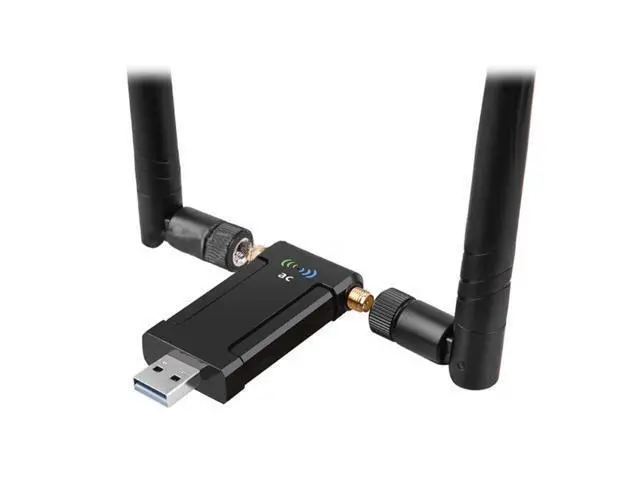Alt view image 3 of 3 - USB WiFi Adapter Dual Band Wireless Network Adapter USB3.0 1200Mbps 5.8G 2.4G WiFi Dongle High Gain 5DBi Antennas for PC