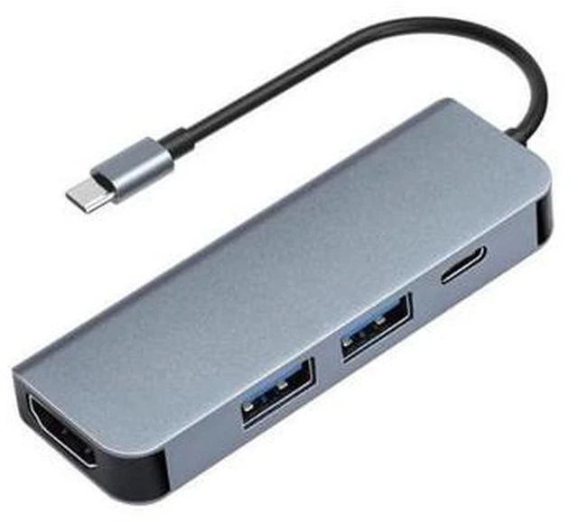 Main image of 4 In 1 USB-C Hub Multifunctional Adapter with 4K HDMI-compatible2 USB 3.0 Ports Compatible for Laptops Macbook Pro Air