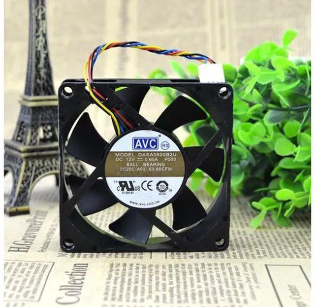 Main image of 8020 12V 0.60A DASA0820B2U 8CM 8cm 4-wire CPU chassis fan