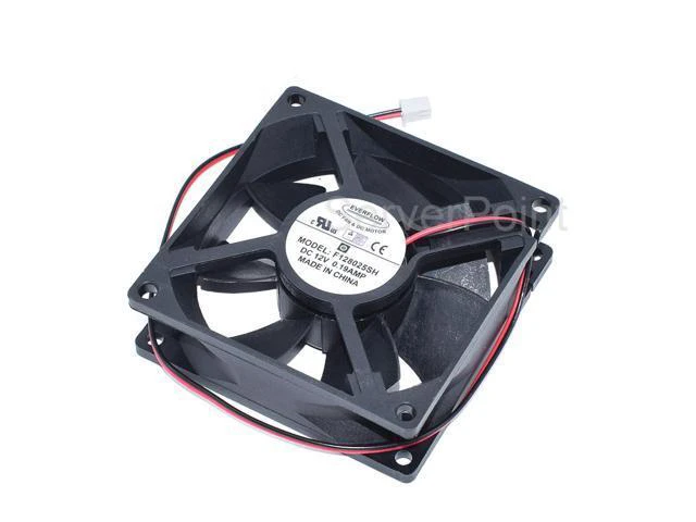 Alt view image 3 of 4 - Genuine F128025SH DC12V 0.19A 80*80*25mm Two Wires Server Square Cooling Fan