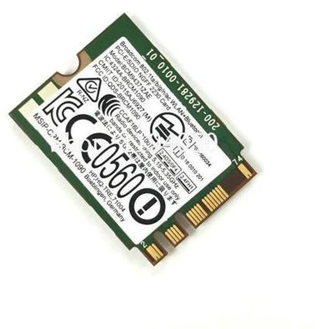 Alt view image 2 of 3 - Broadcom BCM94371ZAE BCM94371 BCM4371 802.11 AC NGFF M2 867Mbps WiFi & Bluetooth 4.1 Combo SPS 843549-001 Wireless network card