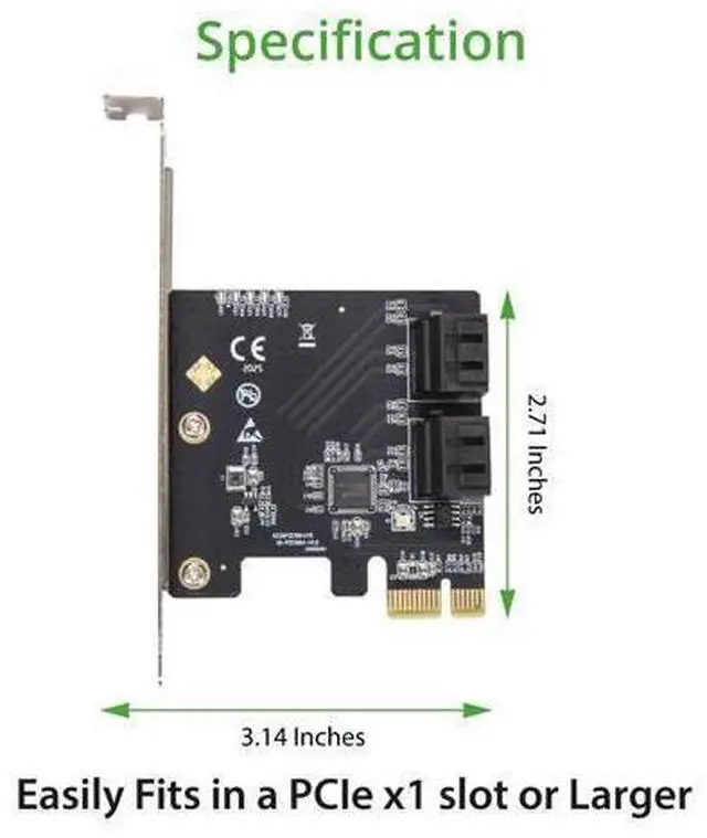 Alt view image 3 of 7 - 4 Port SATA III PCI-e 3.0 x1 Card Non-Raid with Low Profile Bracket