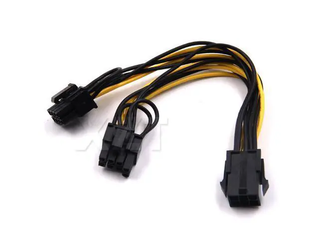 Alt view image 3 of 3 - 10pcs/lot 6 pin PCI Express to 2 x PCIe 8 (6+2) pin Motherboard Graphics Video Card PCI-e VGA Splitter Hub Power Cable